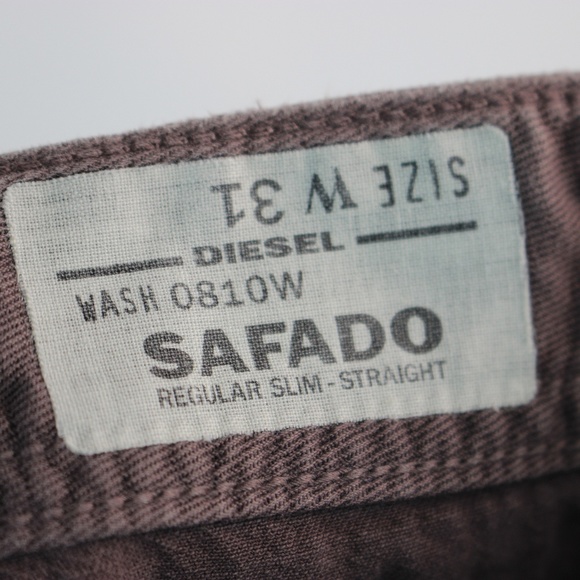 Diesel Safado Slim Straight Flat Front Color Jeans - Picture 7 of 8